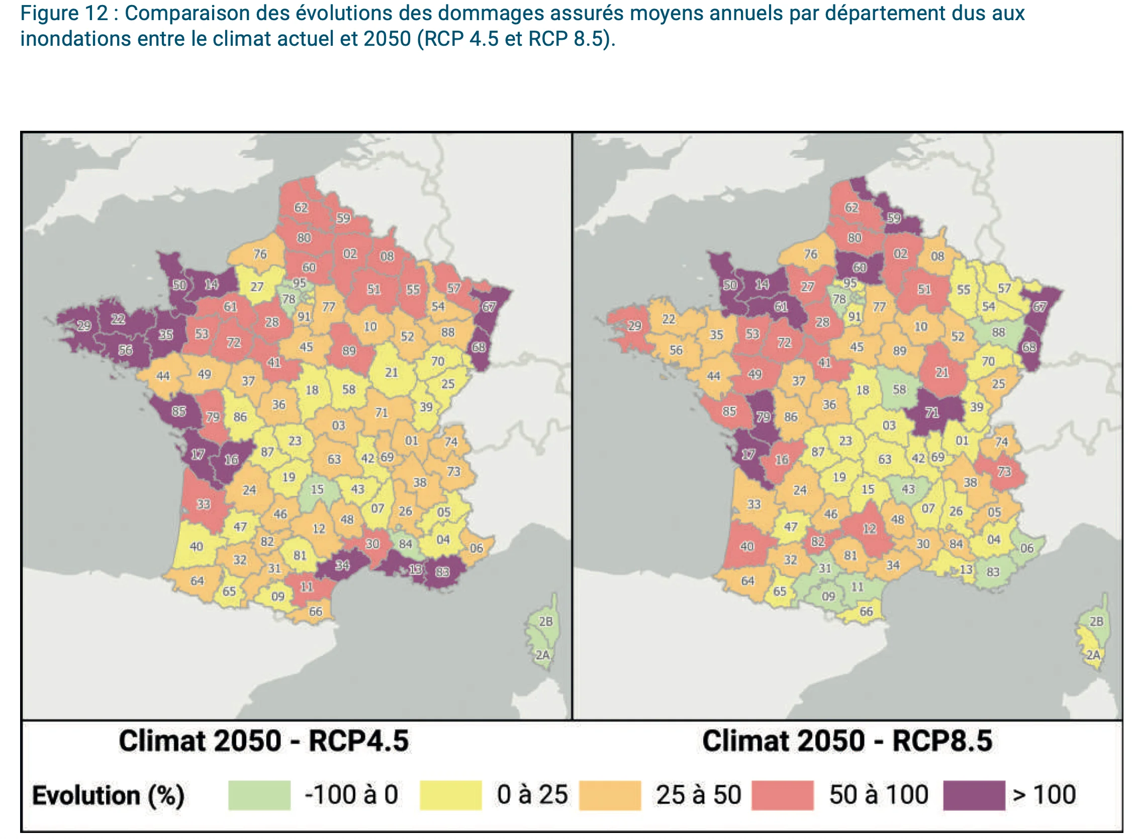 Évolution des coûts des inondations en France — comparaison avec le RGA
